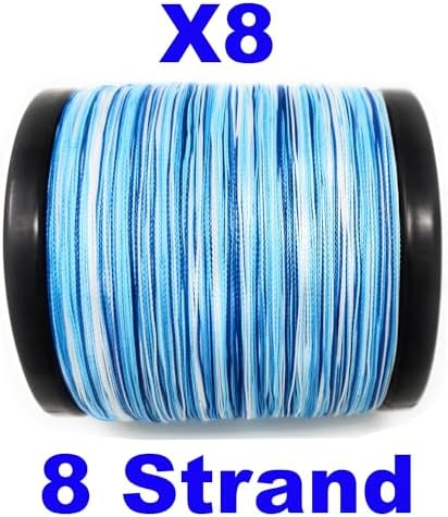 Reaction Tackle Braided Fishing Line - Pro Grade Power Performance for Saltwater or Freshwater Fish - Colored Fishing Line Braid for Extra Visibility