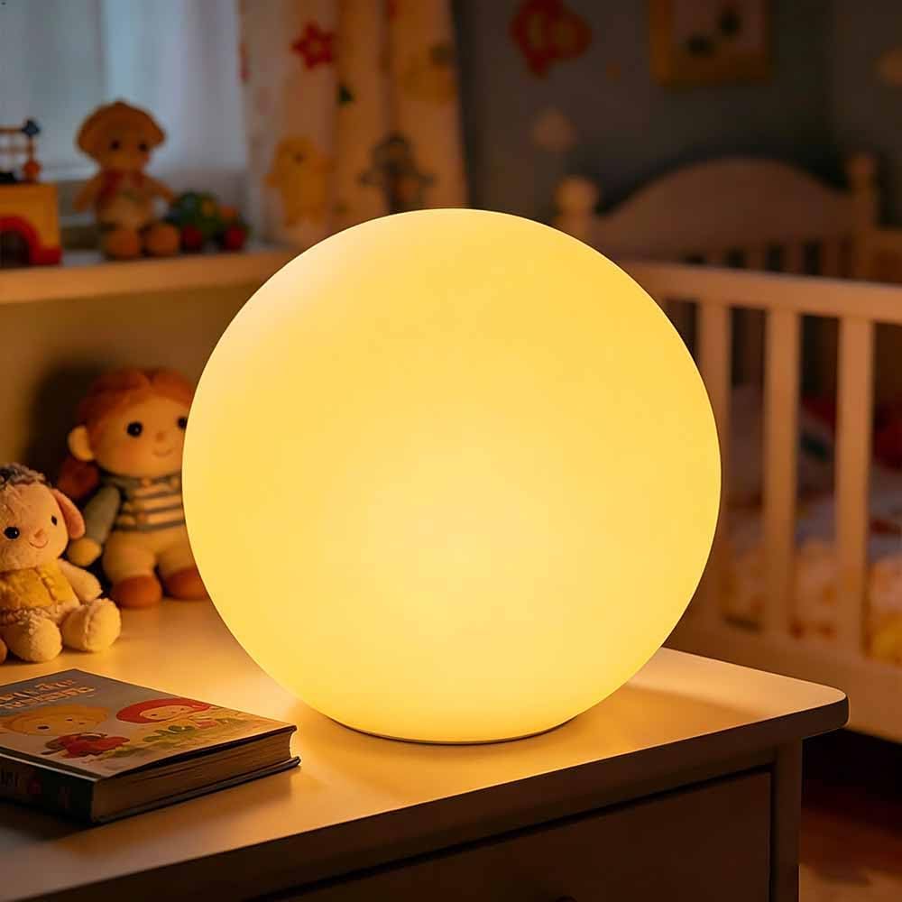 10-inch Glowing LED Ball Light, Dimmable Color Changing LED Globe Orb Light