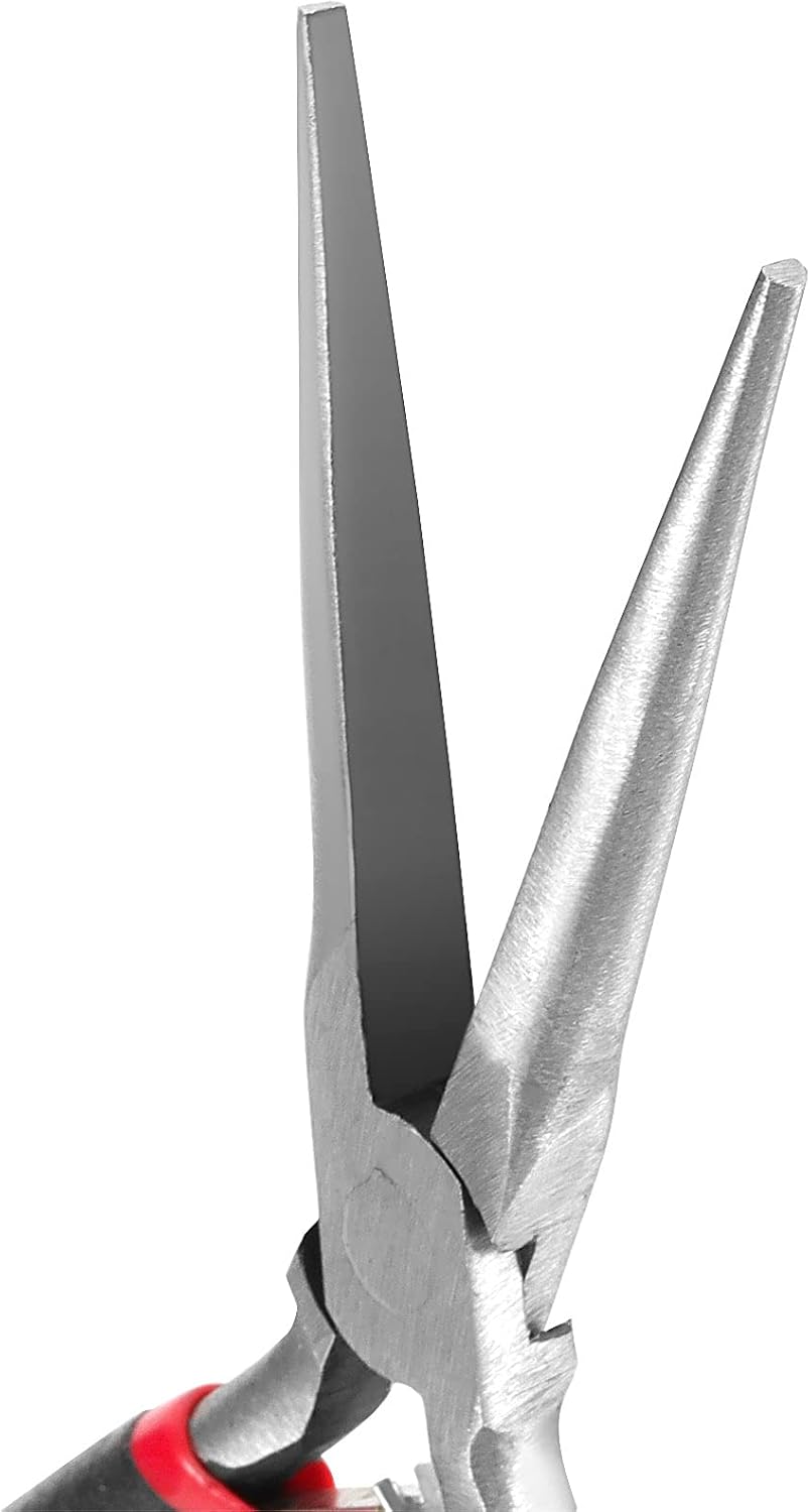 SEUNMUK 8 Pack 6 Inch Long Needle Nose Pliers Set, Precision Long Nose Pliers with Comfort Grip Handles, Extra Long Needle Nose Pliers for Jewelry Making, Bending Wire and Small Object Gripping