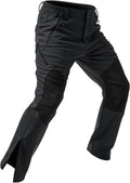 Moosehill Mens Fleece-Lined Hiking Pants: Extended Leg Zippers 7 Pockets