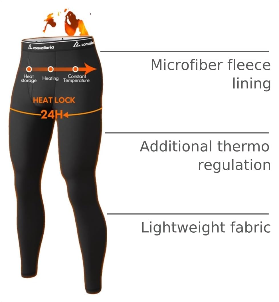 Men's Thermal Pants Long Johns Bottom Athletic Base Layer