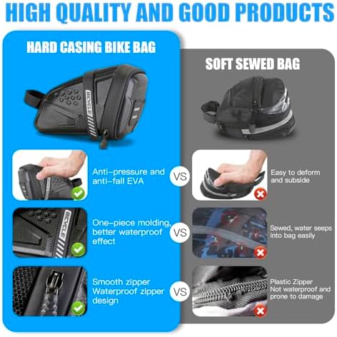 bike saddle bag,EVA hard shell waterproof bike bag, Bike seat bag