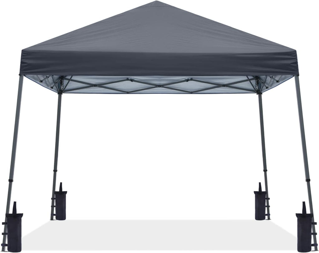 ABCCANOPY 11x11 Pop Up Canopy Tent, Slant Leg Outdoor Shade, Dark Gray