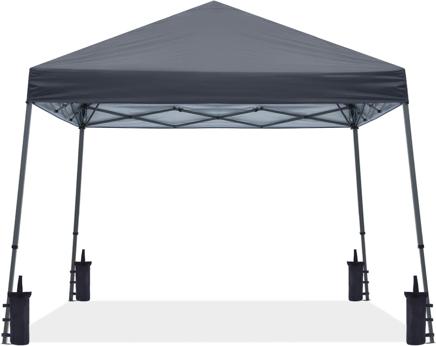 ABCCANOPY 11x11 Pop Up Canopy Tent, Slant Leg Outdoor Shade, Dark Gray