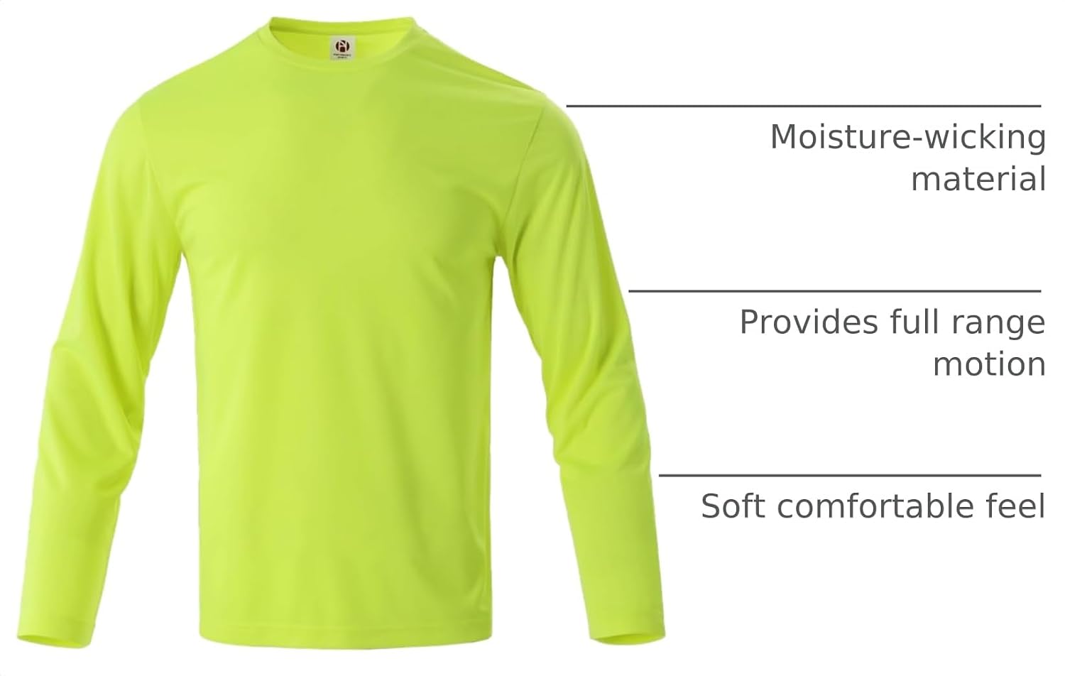 Facitisu Men Long Sleeve T Shirts Pack Quick Dry Athletic Running Activewear Workout Performance Tee Shirts
