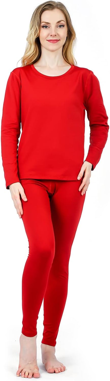 Women's Thermal Underwear Base Layer with Fleece Lined Winter Cold Weather