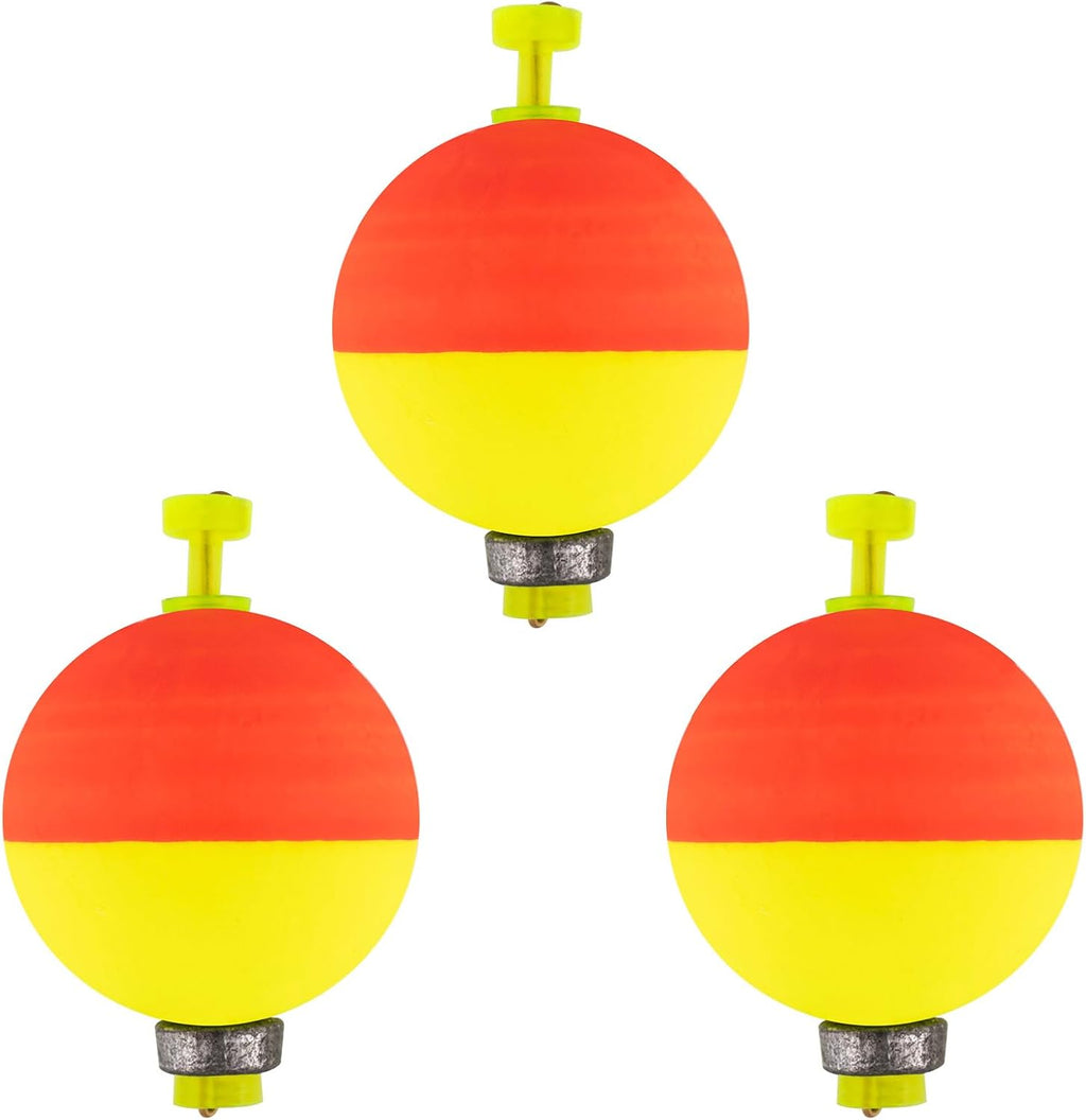 Dr.Fish 10 Pack Weighted Fishing Bobbers Snap-on Spring Floats EVA Foam Push Button Clip on Floats Fly Fishing Trout Bass Crappie Catfish
