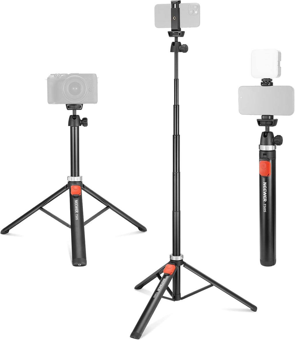 NEEWER Tripod for Cell Phone & Camera with Remote & Phone Holder, TS05
