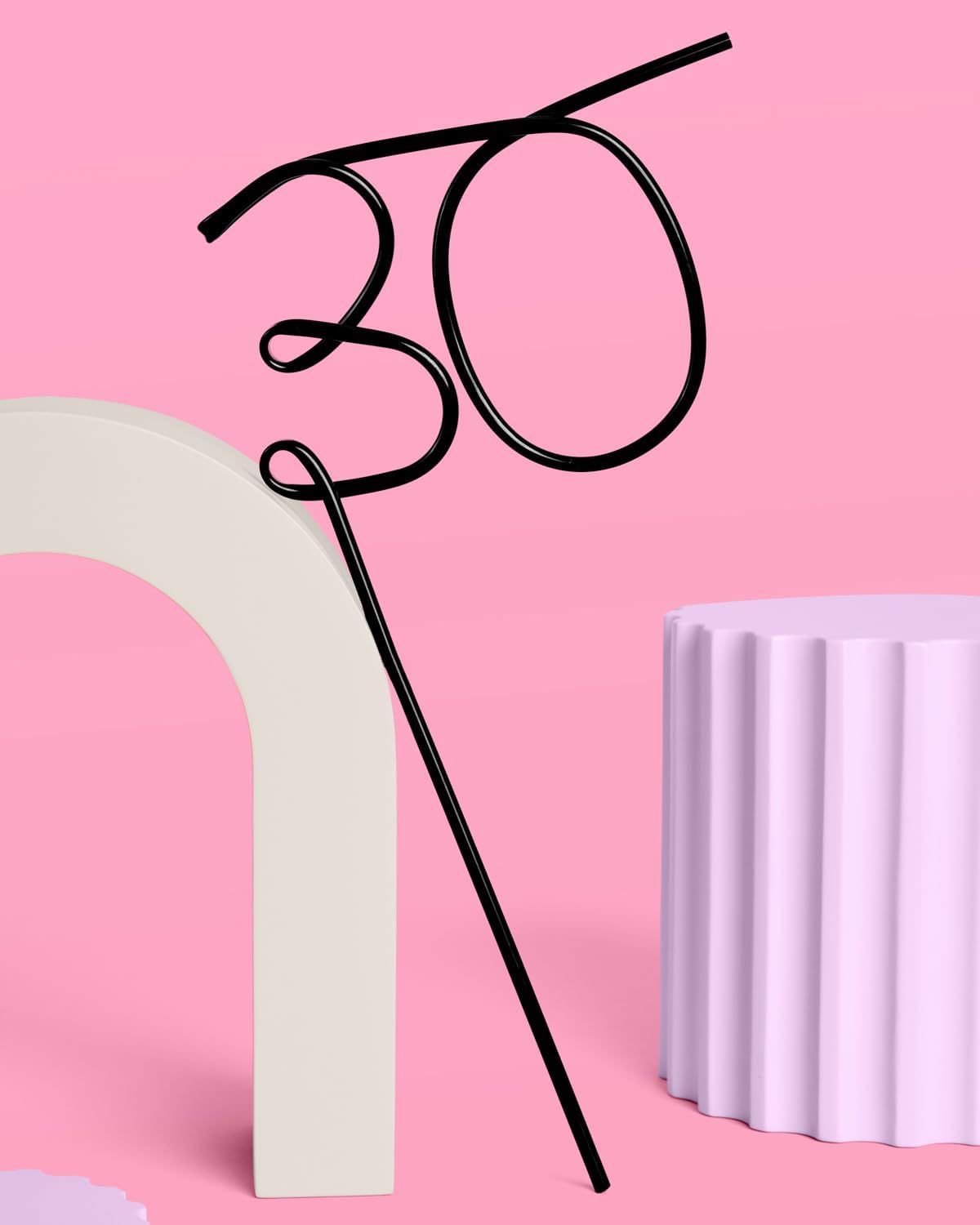 xo, Fetti 30th Birthday Party XL Black 30 Straw | Bday Decorations, Thirty, Millennial Birthday Girl Gift, Bday Drinkware Supplies, Funny Gag Gift, 30 Flirty and Thriving (Pack of 2)