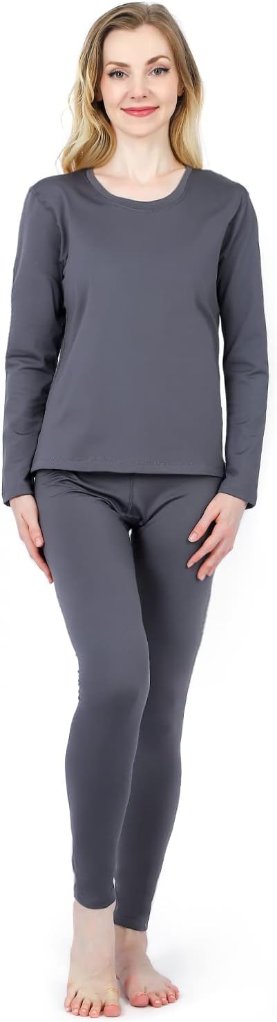 Women's Thermal Underwear Base Layer with Fleece Lined Winter Cold Weather