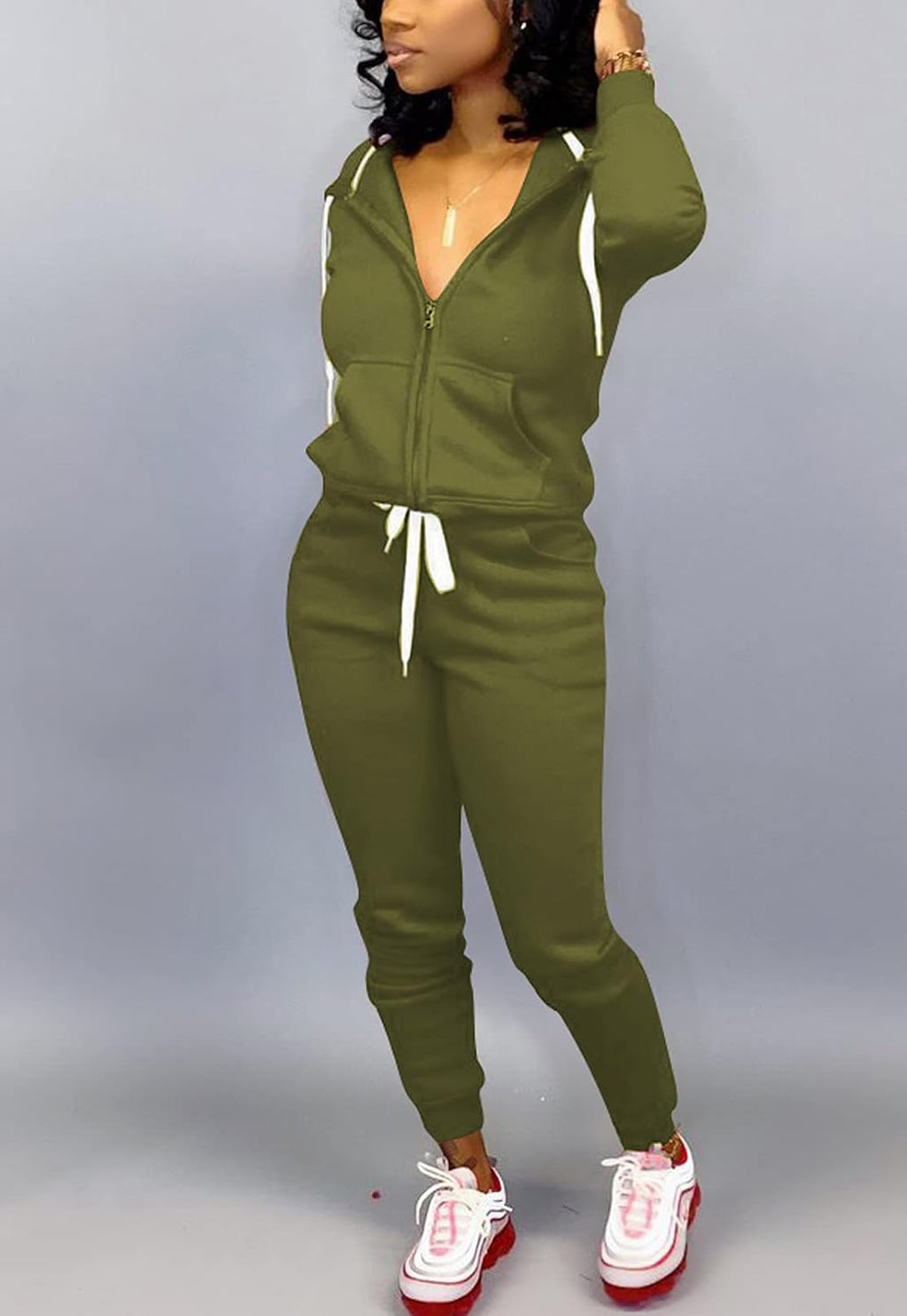 Mrskoala Two Piece Outfits for Women Tracksuit Sweat Suits Workout Sets Loungewear with Pocket