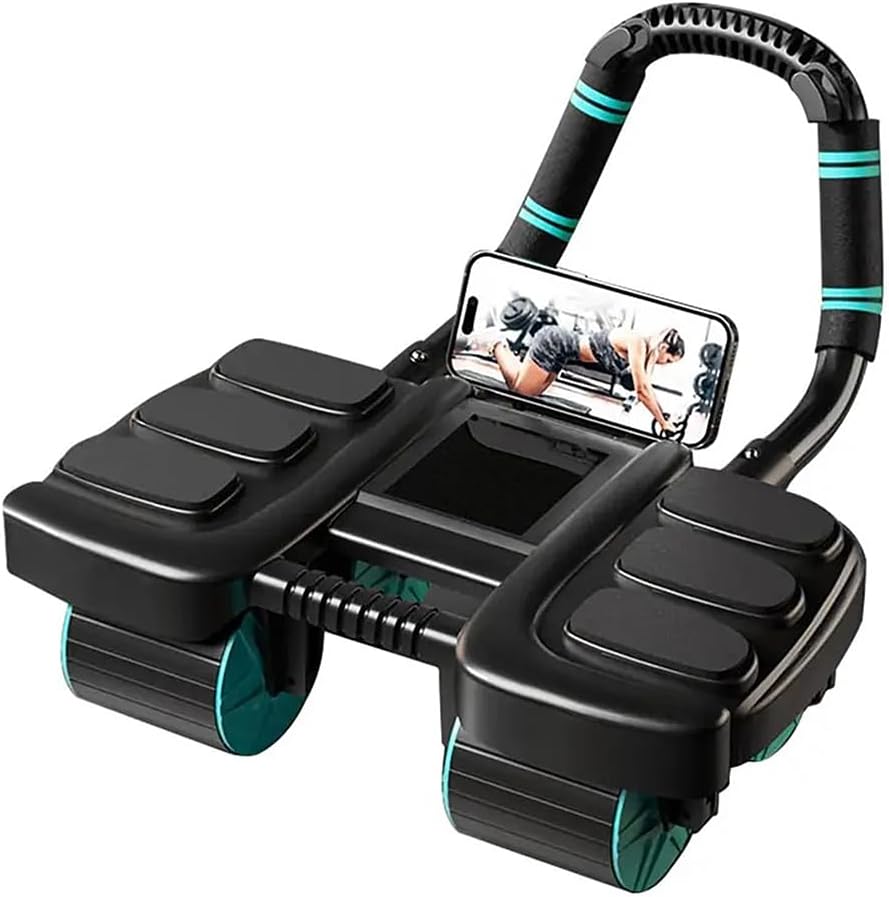 4-Wheel Automatic Rebound Ab Roller Wheel with Elbow Support
