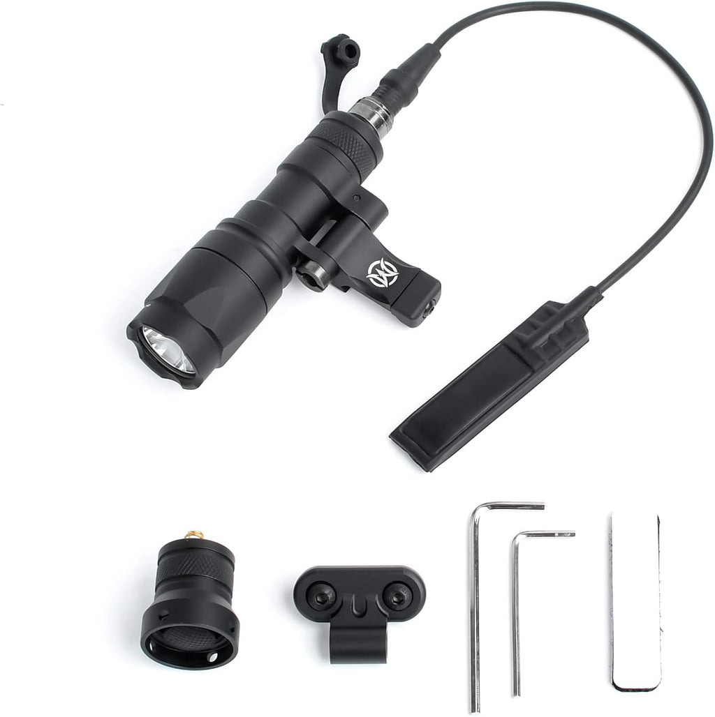 NOBUHIRO NOB#340A 540 Lumens Tactical Flashlight, 2 Rotating Base, 2 Switches