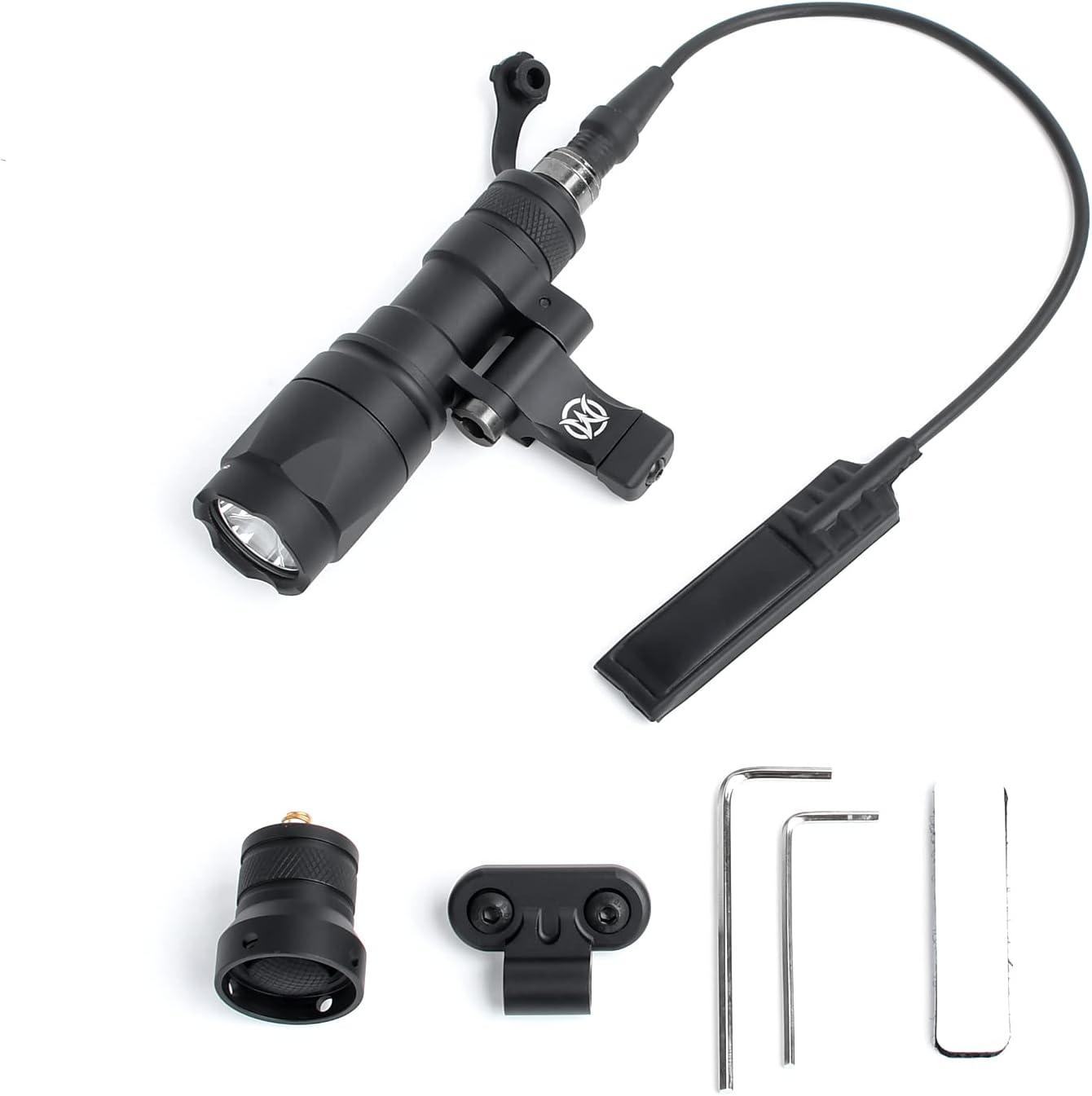 NOBUHIRO NOB#340A 540 Lumens Tactical Flashlight, 2 Rotating Base, 2 Switches