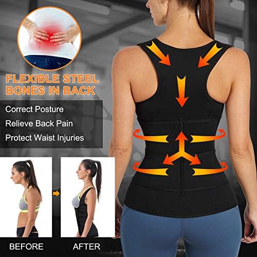 Nebility Womens' Sauna Sweat Vest Weight Loss Workout Waist Trainer