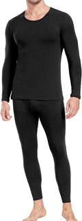 wirarpa Men's Cotton Long Johns Thermal Underwear Set Top and Bottom