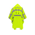 GGS Rain Poncho - High Visibility, Reflective, Wind and Waterproof with Drawstring Hood, Rain Gear for Construction, Camping, Fishing, Hiking, One Size