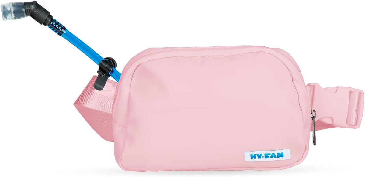 HY-FAN Kenai Hydration Cross Body with Bladder, 17oz BPA-Free, Hands-Free Design, Secure Pockets, Ideal for Travel, Daily Use and More (Pink)