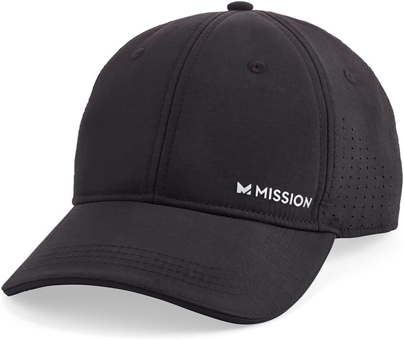 MISSION Cooling Vented Performance Hat Unisex Cap for Workouts, Golf & Running, Sweat & Water Activated Technology