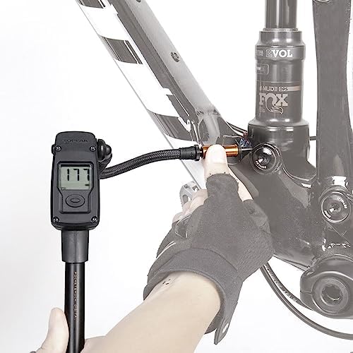 Topeak PocketShock Digital Shock Pump with 300 PSI Digital Gauge, Pressure-Rite Connector, and Air Release Button