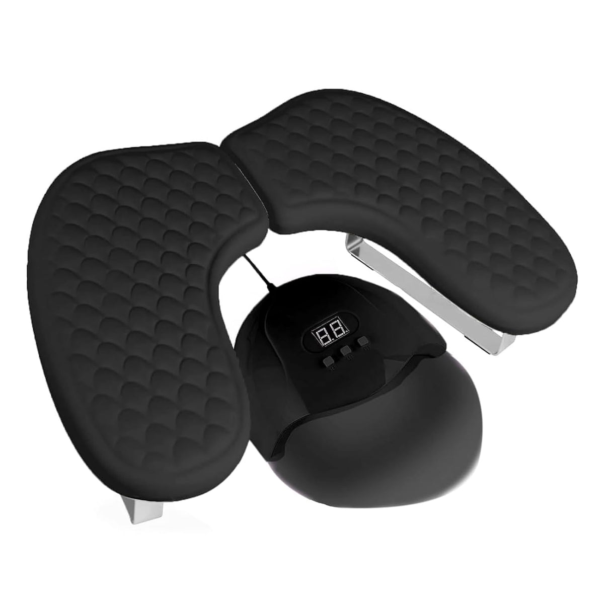 Arm Rest for Nails,U-shaped Manicure Nail Hand Rest Pillow Cushion,Foldable PU Leather Nail Tech Arm Rest for Nails Tech,Foot Hand Rest (Black)