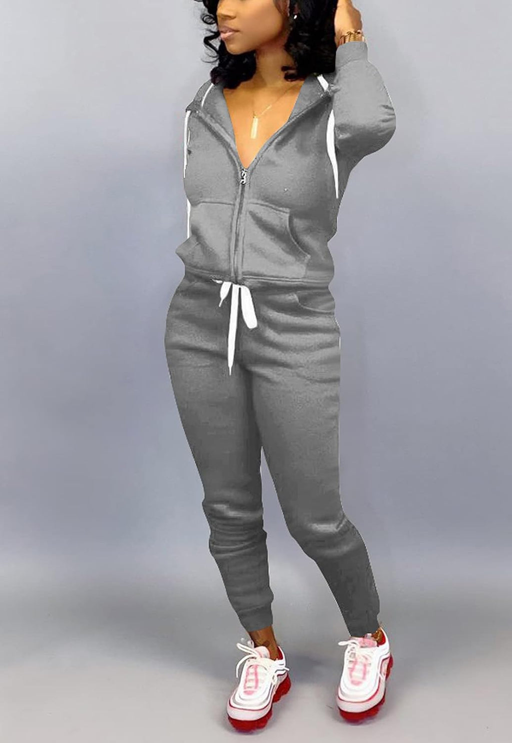 Mrskoala Two Piece Outfits for Women Tracksuit Sweat Suits Workout Sets Loungewear with Pocket