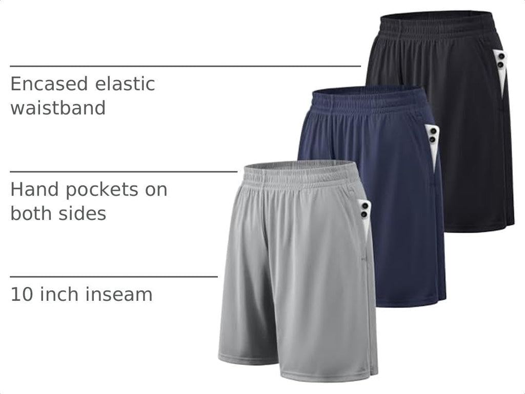 BALENNZ Mens Athletic Shorts with Pockets Quick Dry Workout Shorts Men