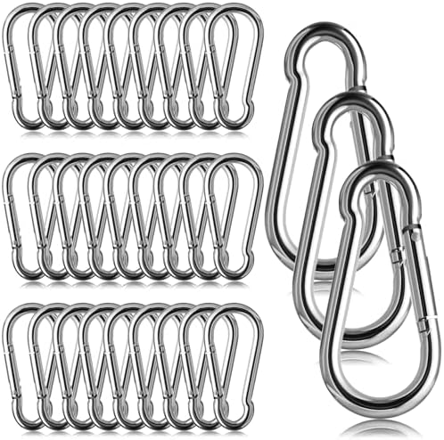 30 Pcs 3" Spring Snap Hook, M8 5/16" Heavy Duty Carabiner Clips