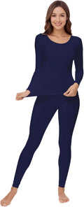 WiWi Soft Underwear for Women Thermal Long Johns Sets Super Warm Base Layer Top Pants Pajamas Set Viscose from Bamboo S-3X
