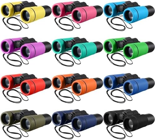 Yunsailing 12 Pcs Kids Binoculars, Shockproof Compact Binoculars,Classic