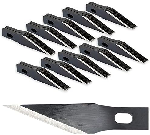 EHDIS Precision Craft Knife Blades 11# Knife Blades Refill Hobby Art Blades Cutting Tool with Storage Case for Craft, Hobby, Scrapbooking, Stencil (100)