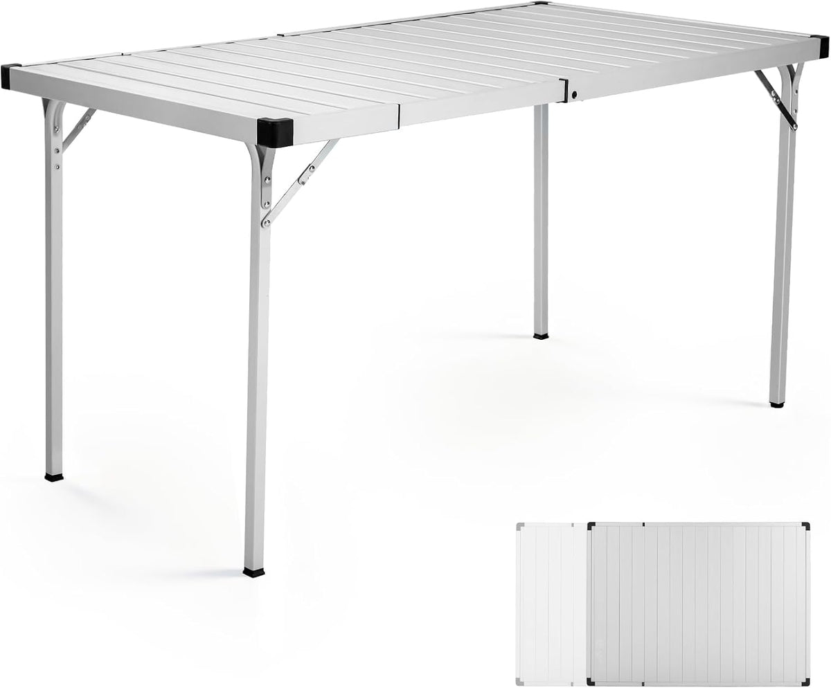 Portal Expandable Camping Table, 37"-51.2" Aluminum Folding Table for 2-6