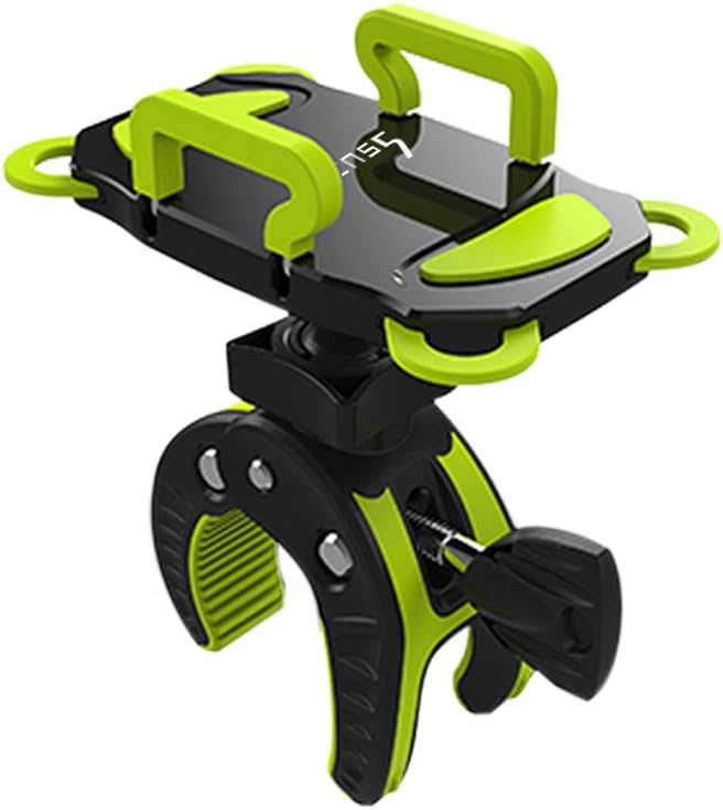 Bike Mount, Bike Phone Mount Motorcycle Baby Carriage Bicycle Cell Phone Holder Cradle with Rubber Strap 360 Degree Rotate for iPhone X,8,7 6s Plus 5s 5SE,Galaxy (Blue)