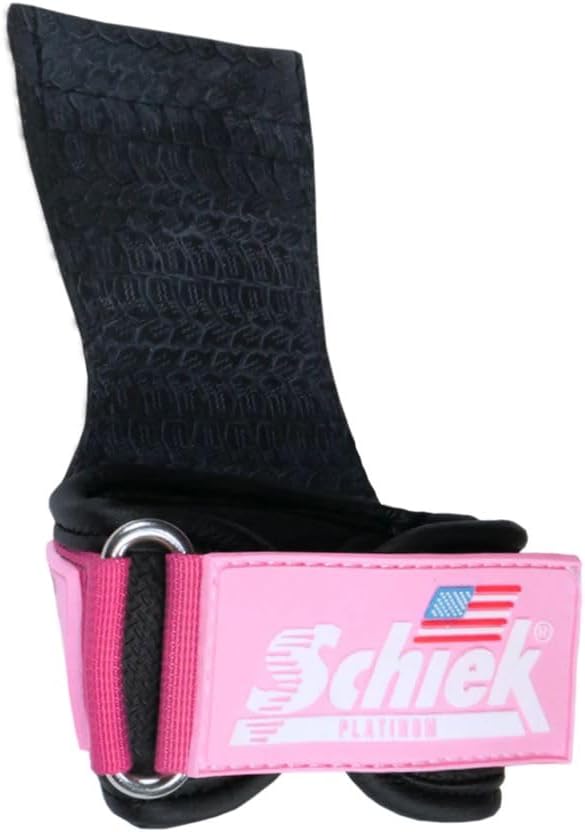 Schiek Sports Model 1907 Platinum Edition Ultimate Grips - 3 in 1 Weight Lifting Straps Wrist Wraps and Grip Pads