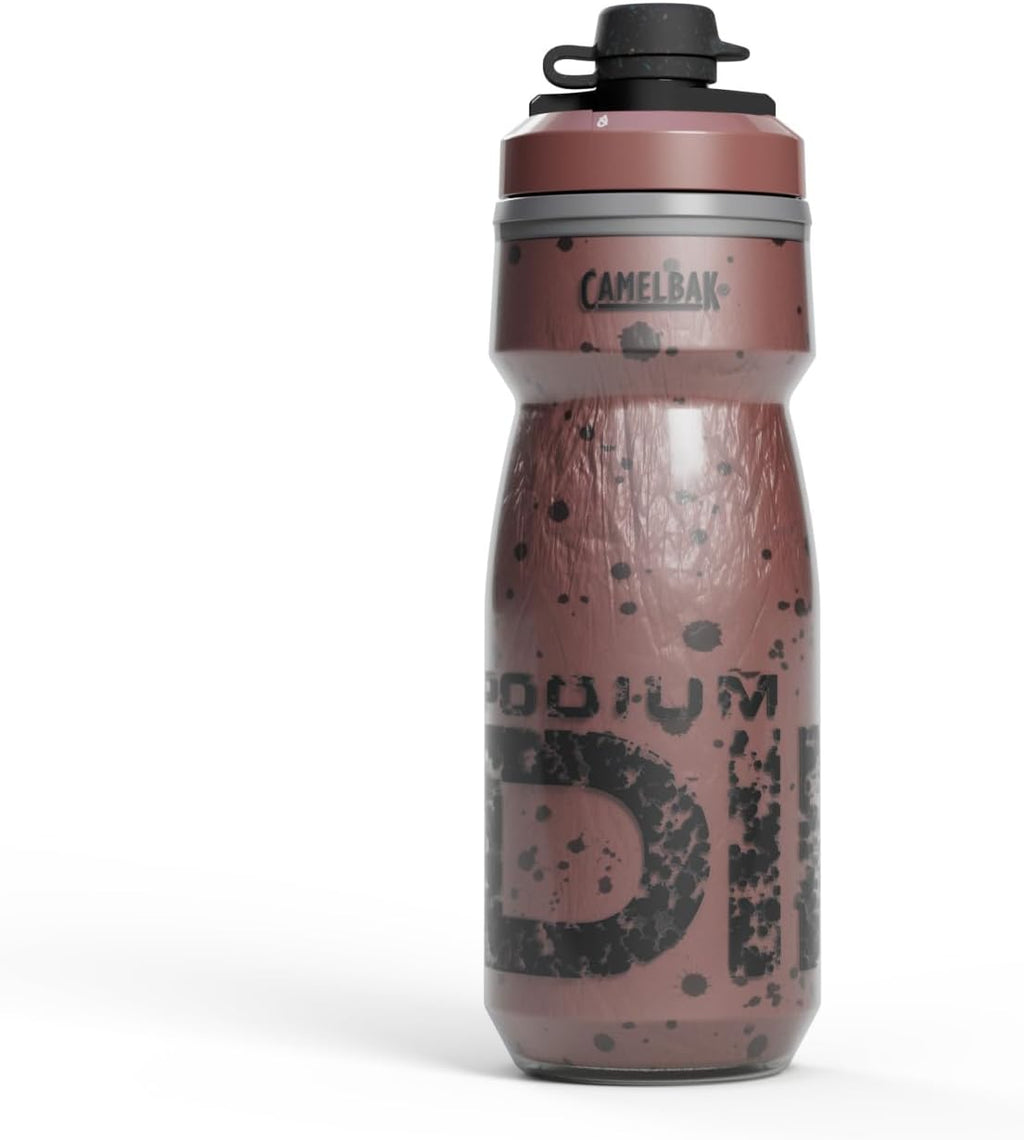 CamelBak Podium Dirt Series Chill Insulated Mountain Bike Water Bottle, Mud Protected Nozzle with Cold Retention, 21oz, White