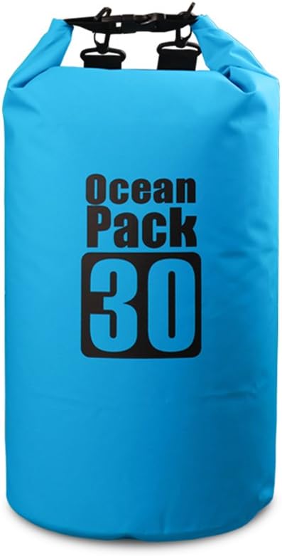 Dry Sack/Waterproof Bag for Boating, Kayaking, Hiking, Snowboarding, Camping, Rafting, Fishing and Backpacking (Blue, 30L)