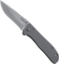 CRKT Drifter EDC Folding Pocket Knife: Everyday Carry, Gray Ti Nitride Blade, Thumb Stud Opening, Stainless Steel Handle, Pocket Clip 6450S
