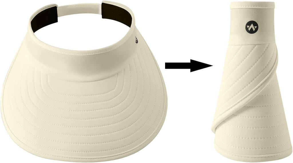 WANDER Sun Visor Hat Wide Brim Packable Large Beach Cap for Women