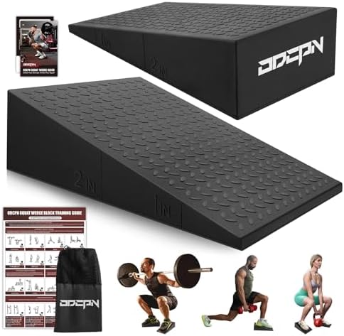 Squat Wedge Block, 1500 LBS Capacity, Non-Slip Heel Elevated Squat Wedge