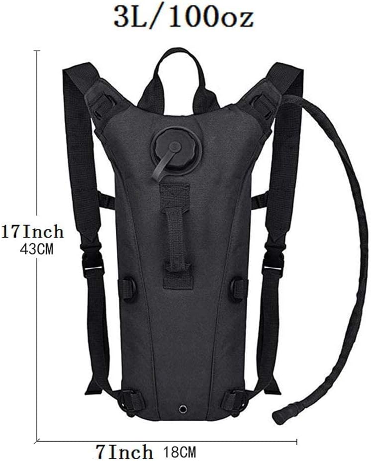 Tactical Water Hydration Pack Military 3L Water Bladder Carrier Backpack Leakproof for Running Jogging Cycling Hiking