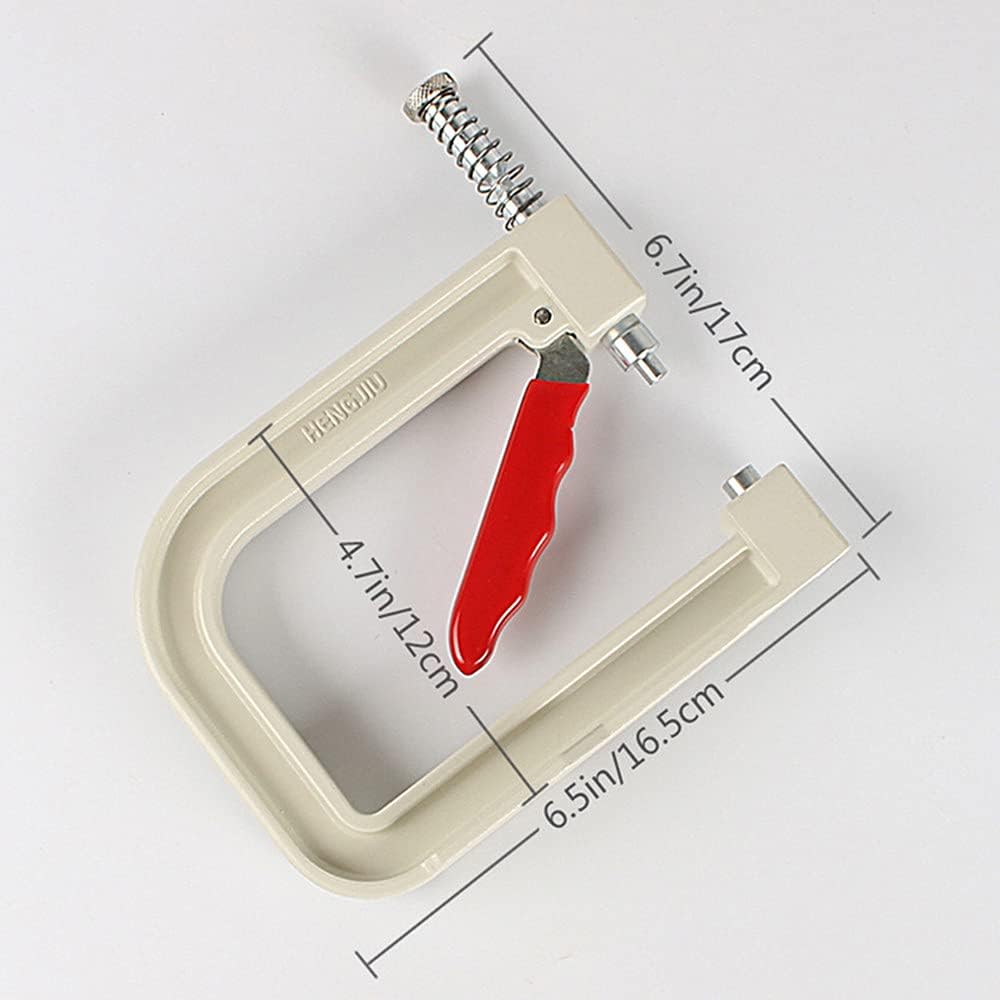 Manual Nailed Bead Machine Pearl Beads Rivet Setter DIY Handmade Pearl Setting Machine Tools Beading Attach Tool Portable (White)