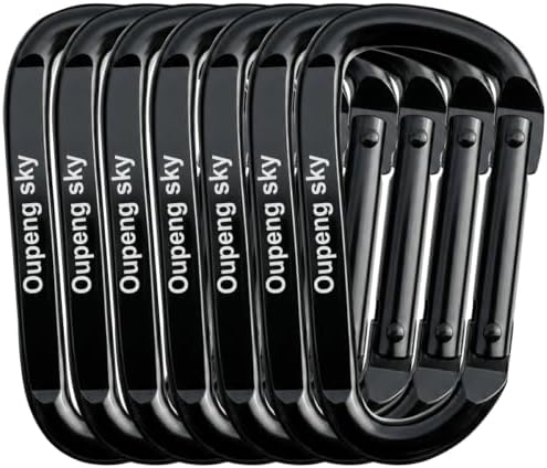7PCS Large Carabiner Clip, 3" Steel Heavy Duty Carabiners 11KN/2475lbs