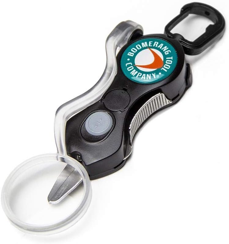 Boomerang Tool Company SNIP Fishing Line Cutters with Retractable Tether and Stainless Steel Blades that Cut Braid, Mono and Fluoro Lines Clean and Smooth!
