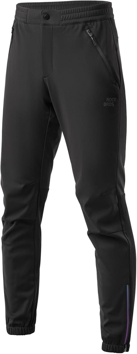 ROCKBROS Men's Winter Cycling Pants Thermal Water-Resistant Joggers