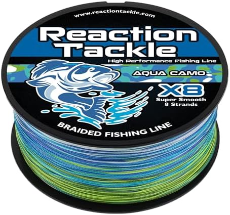 Reaction Tackle Braided Fishing Line - Pro Grade Power Performance for Saltwater or Freshwater Fish - Colored Fishing Line Braid for Extra Visibility