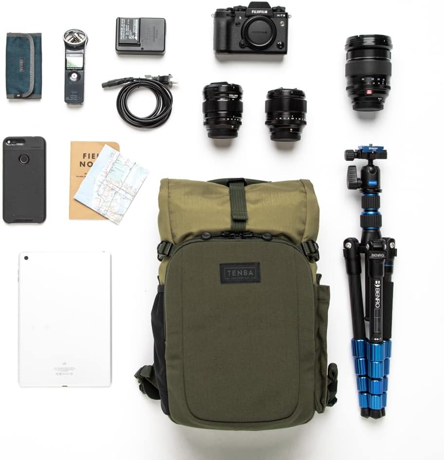 Tenba Fulton v2 10L Backpack for Mirrorless and DSLR cameras and lenses – Tan/Olive (637-731)