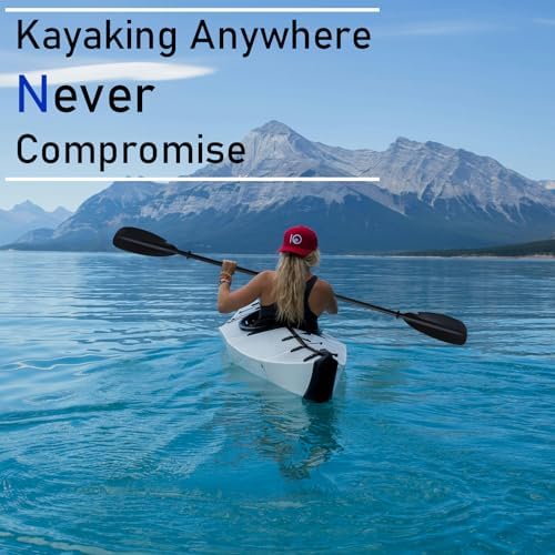 KOETSU Kayak Paddle Aluminum 4-Piece Adjustable Double-Sided Paddle with Replaceable Blades, Lightweight & Floating, for Recreational & Fishing Kayaks