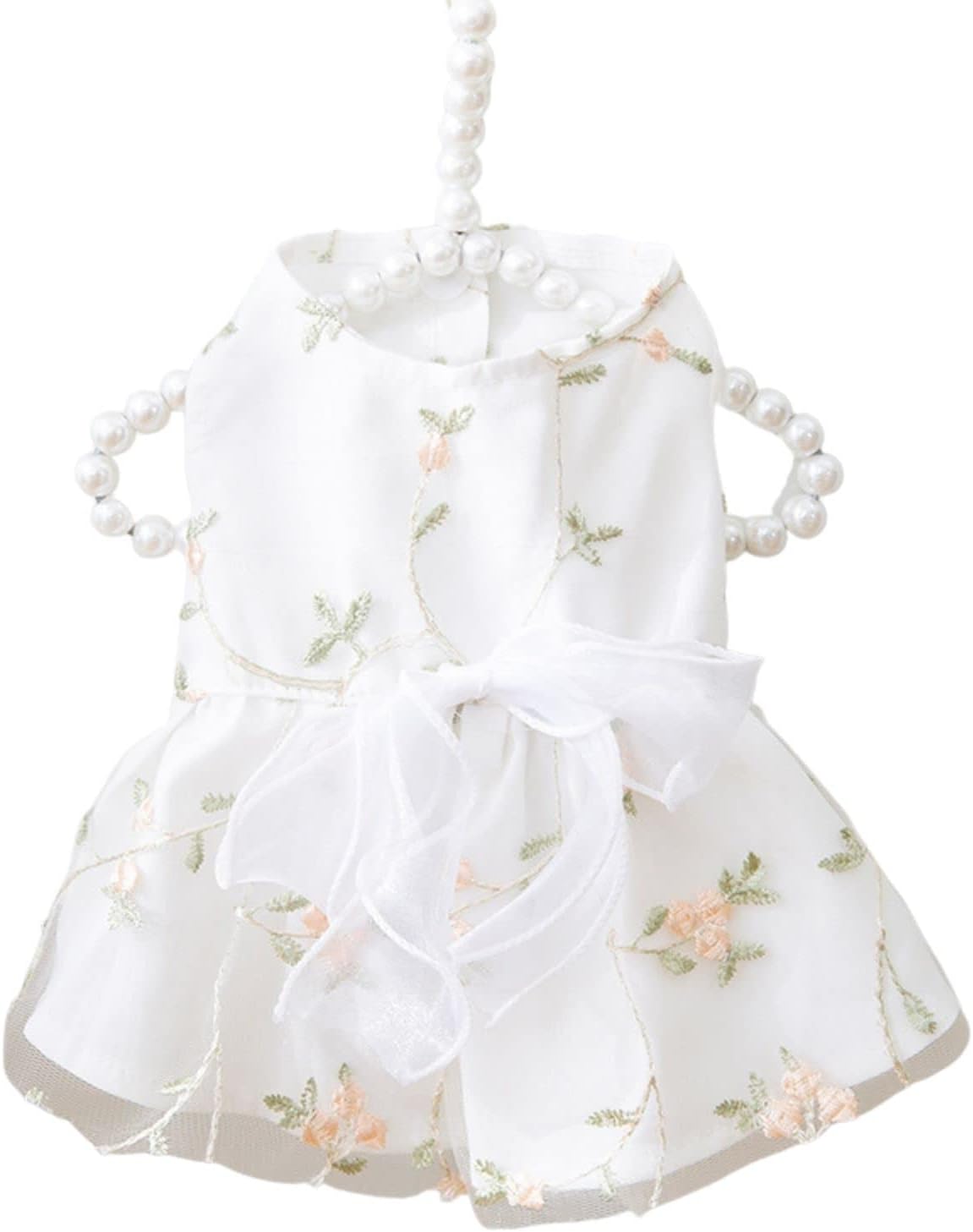 Dog Princess Dress Outfit Puppy Skirt Lace Shining Embroidered Bowknot Pet Clothes for Wedding Birthday Party Cat Apparel XX-Large