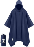 SaphiRose Hooded Rain Poncho Waterproof Raincoat Jacket for Men Women Adults
