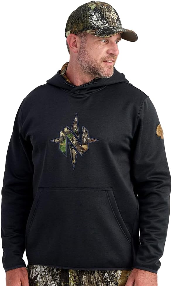 Nomad Men's North Star Hoodie, Comfortable Midweight Hunting Hoodie With Camo Logo for Everyday and Outdoor Lifestyle